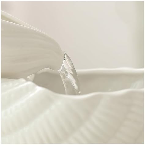 Pink Ceramic Tabletop Fountain with Conch Design