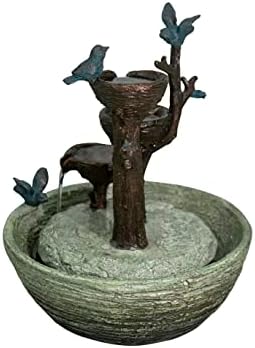 Hi-Line Gift Ltd Birds Playing Fountain Indoor Tabletop Decor