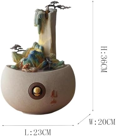 GRFIT Indoor Fountain Sandstone Desktop Decor
