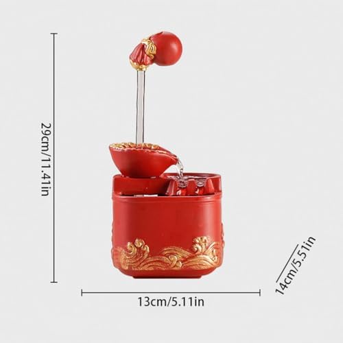 Tabletop Fountain with Water Flowing Decor