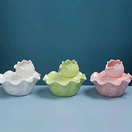 Lotus Leaf Tabletop Fountain Ceramic Indoor Water Feature