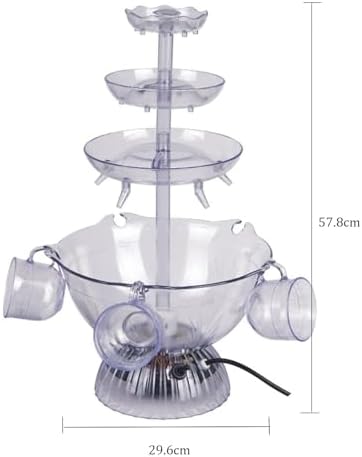 Red Wine Party Fountain with LED Light and 3 Tier Design