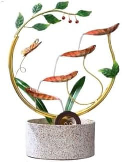 Tabletop Fountain with Feng Shui Water Wheel - Red