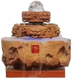 Yellow Tabletop Fountain Ceramic Water Decor