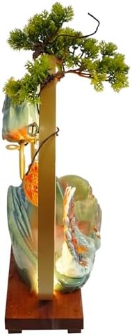 Peacock Tabletop Fountain with LED Lighting