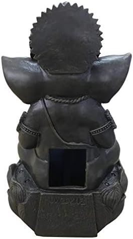 Hi-Line Gift Lord Ganesh Sculptural Tabletop Fountain with Cool White LED Lights Brown