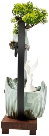 LUNUMAOS Tabletop Indoor Fountain with LED Light and Reflux Incense