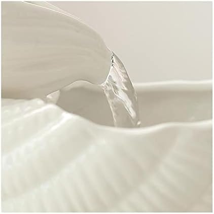 Conch Tabletop Fountain Ceramic Indoor Decor Water Feature