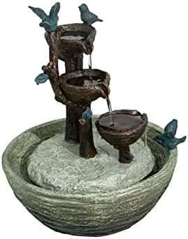 Hi-Line Gift Ltd Birds Playing Fountain Indoor Tabletop Decor