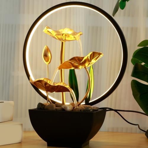 Indoor 4 Tier Waterfall Fountain with LED Lights