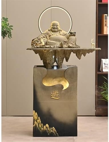 Yellow Resin Indoor Garden Water Fountain