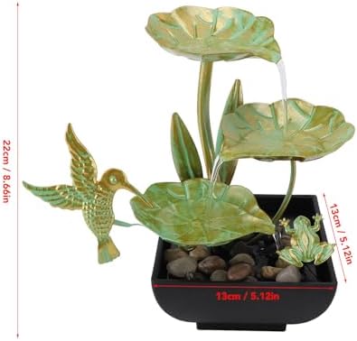 3 Tier Lotus Desk Fountain with LED Lights and USB Power Supply