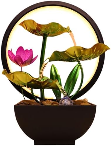 Stylish Indoor Waterfall Tabletop Fountain with Lights