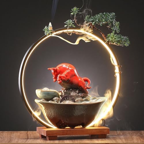 Chinese Style Tabletop Fountain for Office and Home Decor