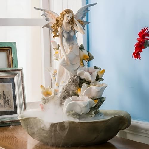 1693 Inch Tabletop Fountain with 5 Tiers and LED Lights
