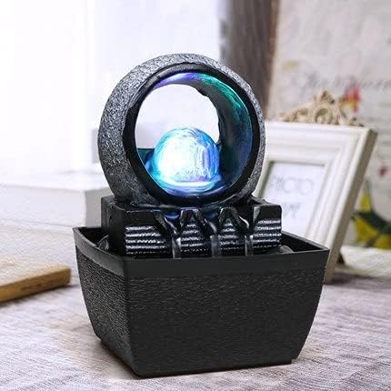WicheMi Indoor Tabletop Fountain with LED Light