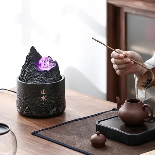 Blue Indoor Tabletop Fountain Ceramic Mini Decoration