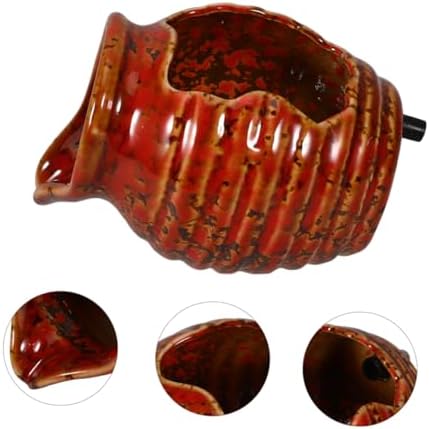 BIUDECO Water Jar Indoor Waterfall Fountain Ceramic Fish Tank Decor