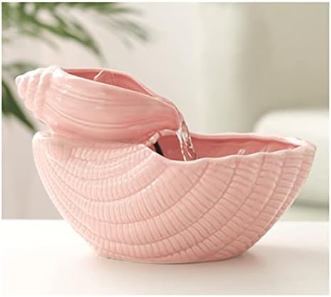 Conch Tabletop Fountain Ceramic Indoor Decor Water Feature