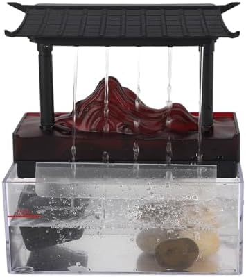 GOWENIC Tabletop Water Fountain with Light