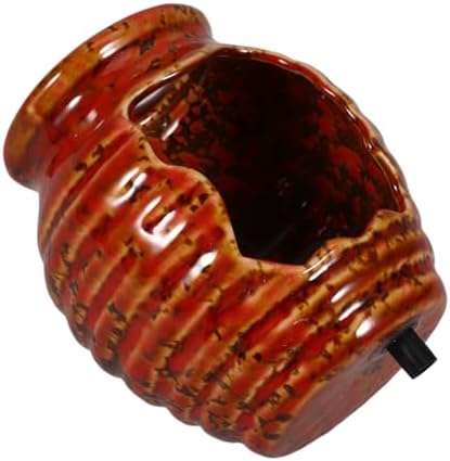 BIUDECO Water Jar Indoor Waterfall Fountain Ceramic Fish Tank Decor