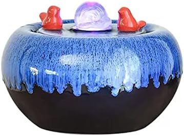 Tabletop Fountain with LED Light and Rotating Ball