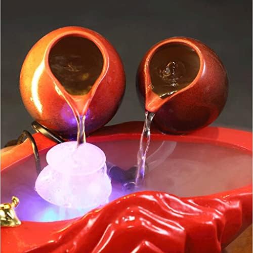 SHQ Red Festive Tabletop Fountain with LED Light 1