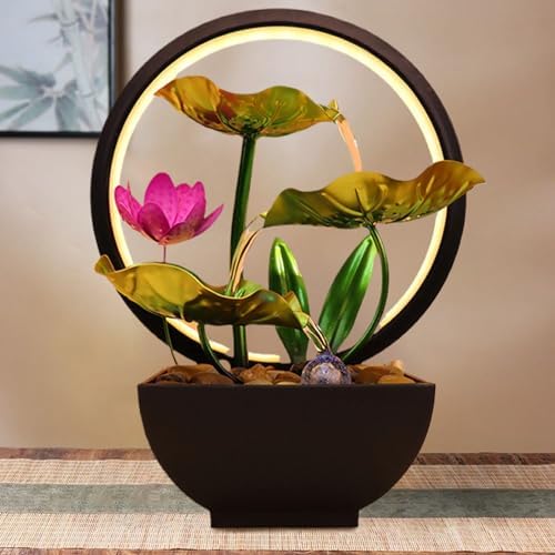 Stylish Indoor Waterfall Tabletop Fountain with Lights