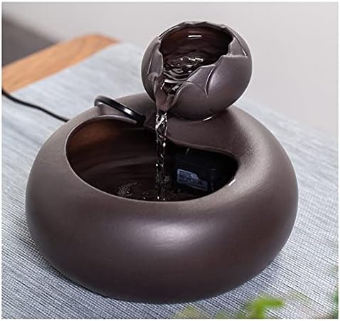 BONAD Tabletop Waterfall Ceramic Fountain for Home Decor