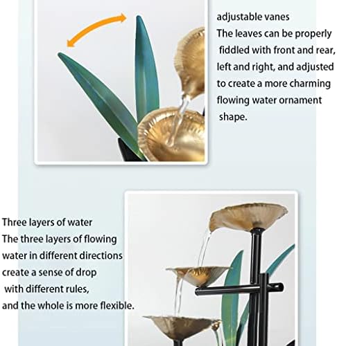 Stylish 3-Tier Indoor Waterfall Fountain with LED Light