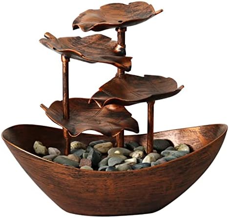 Elegant Desktop Fountain with LED Light and Lotus Design 1