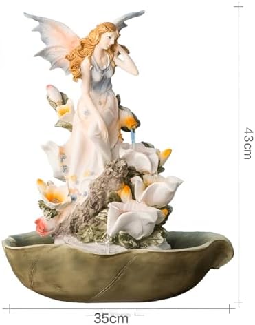 1693 Inch Tabletop Fountain with 5 Tiers and LED Lights