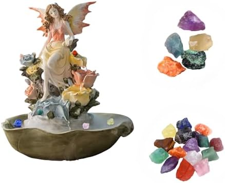 1693 Inch Tabletop Fountain with LED Lights and Crystals