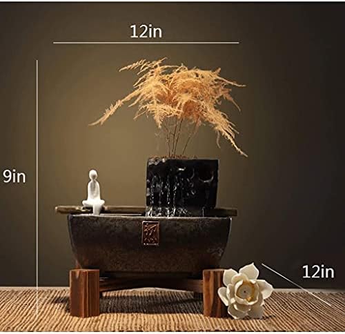 GAJUST Indoor Tabletop Fountain - Portable Decorative Waterfall Kit for Zen Meditation and Stress Relief