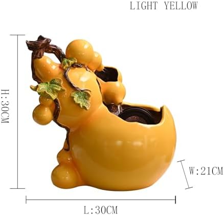 Light Yellow Tabletop Fountain Gourd Decorative Ornament