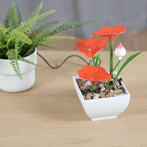 Desktop Fountain Ornament with LED Lights and 3 Speed Pump