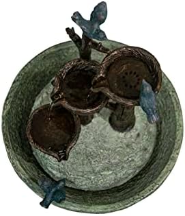 Hi-Line Gift Ltd Birds Playing Fountain Indoor Tabletop Decor