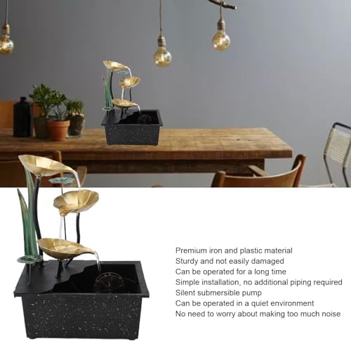 USB Tabletop Fountain with LED Light and Silent Pump