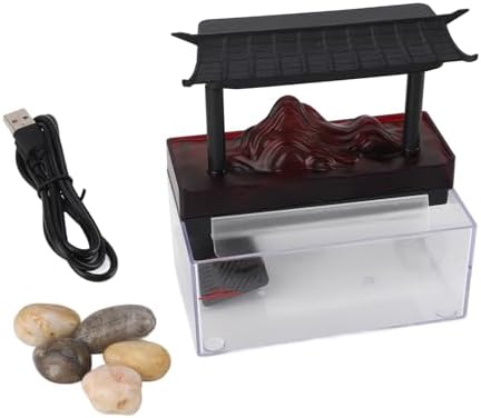 GOWENIC Tabletop Water Fountain with Light