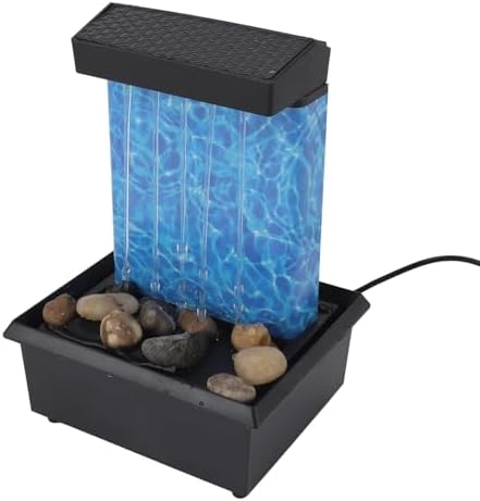 LED Lighted Waterfall Tabletop Fountain with USB Power 5V