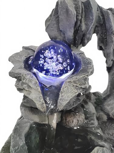 GIDITA Tabletop Water Fountain with LED Light