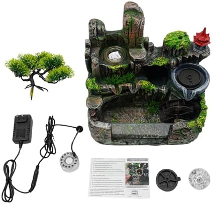Rockery Water Fountain Tabletop with LED Light
