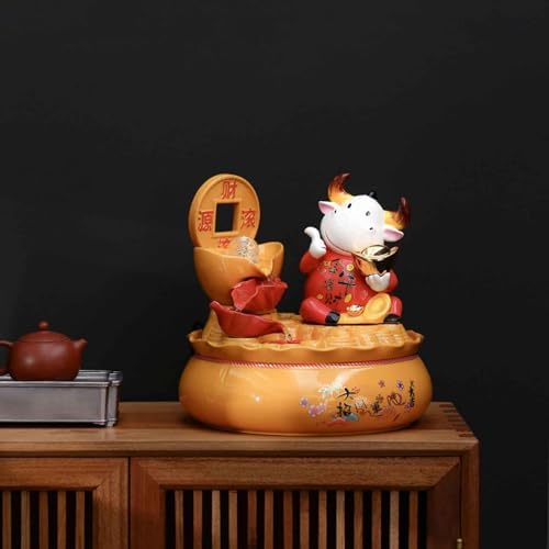Beisup Tabletop Fountain Indoor Decor Resin Ornament