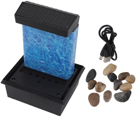 USB Powered Tabletop Waterfall Fountain with LED Lights