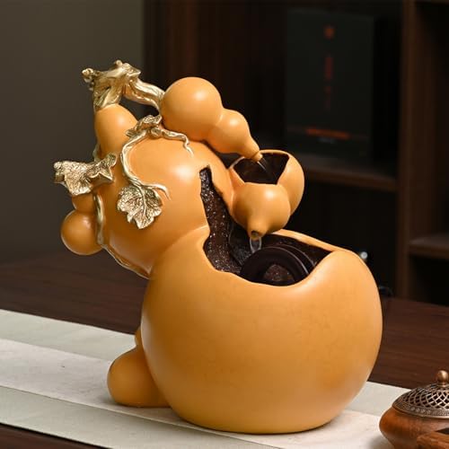Indoor Gourd Water Fountain Decor With Circulating Flow