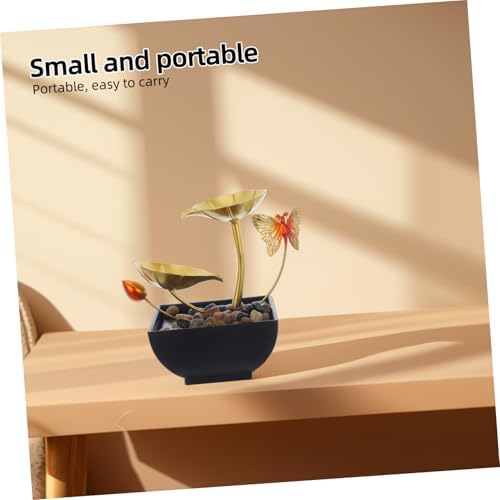 Indoor Waterfall Fountain with Leaf Design for Air Humidification