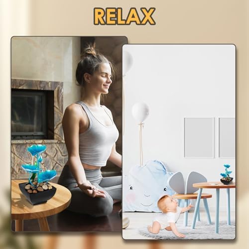 Blue USB Powered Mini Water Lily Tabletop Fountain