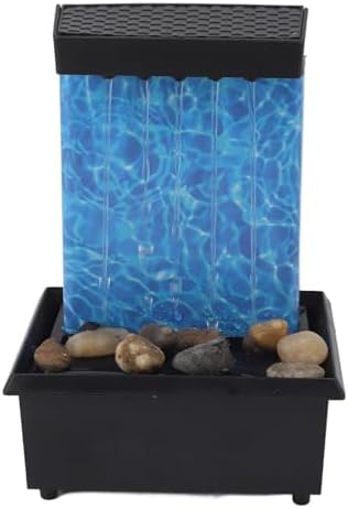 USB Powered Tabletop Waterfall Fountain with LED Lights