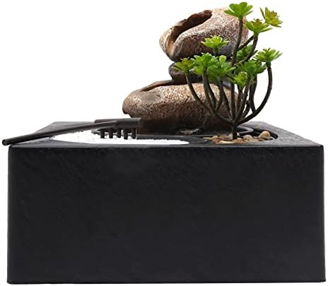 Elegant 11in Tabletop Water Fountain with LED Light and Pump