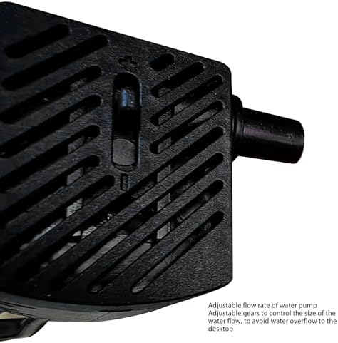 Enlybee Water Tabletop Fountain with LED Light Quiet USB Desk Fountain for Home and Office Decor